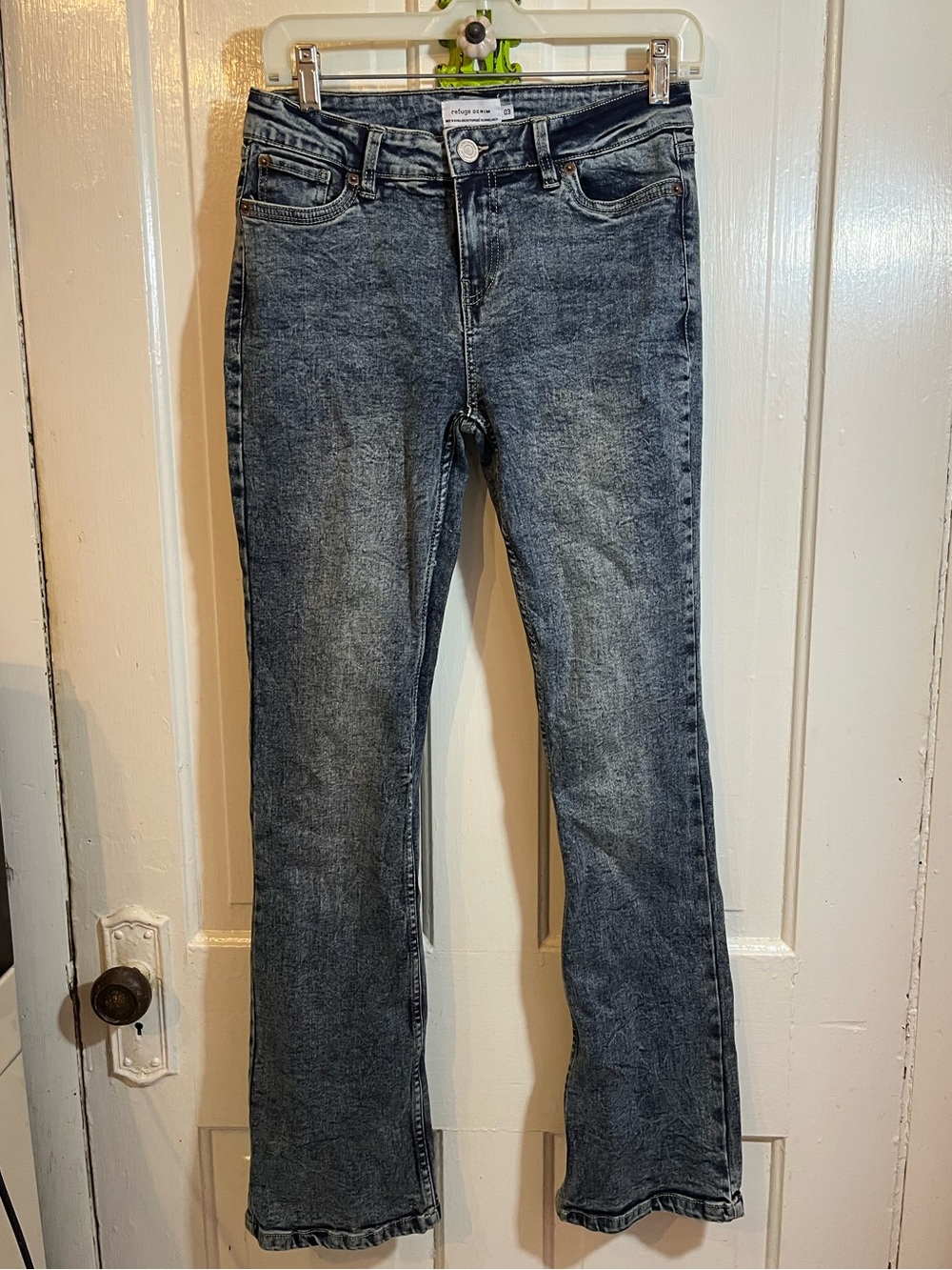 Ladies Refuge Denim acid wash bootcut jeans Size 3 Collectible Preloved Fashion